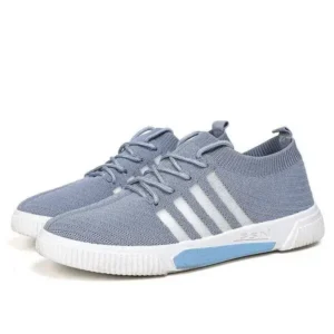 Pickupshoe Men'S Fashion Stripe Lightweight Breathable Low Top Sneakers