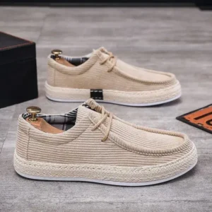 Pickupshoe Men'S Fashion Breathable Stripe Canvas Shoes