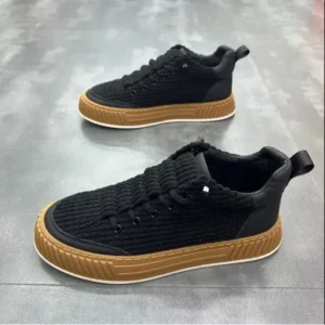 Pickupshoe Men Fashion Suede Thick Sole Non-Slip Breathable Sneakers