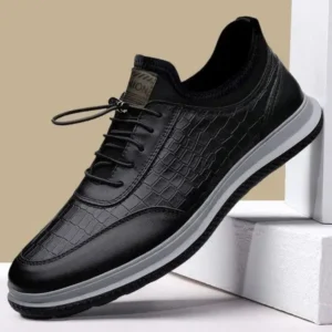 Pickupshoe Men'S Casual Lightweight Waterproof Breathable Pu Sneakers