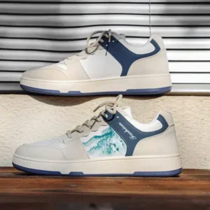 Pickupshoe Men'S Casual Landscape Painting Printed Sneakers