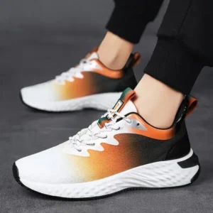 Pickupshoe Men'S Fashion Breathable Mesh Color Block Sneakers