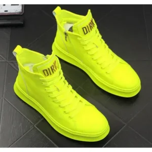 Pickupshoe Men'S Fashion Bright Color High-Top Sneakers