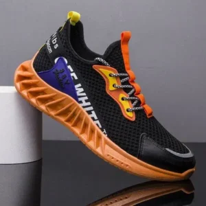 Pickupshoe Men'S Fashion Breathable Color Block Air Cushion Sneakers