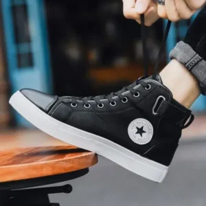 Pickupshoe Men'S Fashion Retro Canvas High Top Shoes