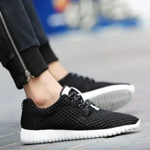 Pickupshoe Men Fashion Breathable Mesh Lightweight Sneakers