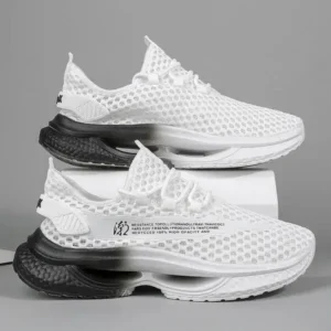 Pickupshoe Men Fashion Breathable Hollow Mesh Sneakers